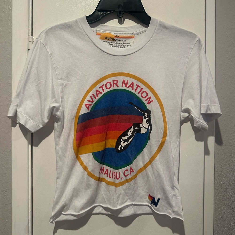 Aviator Nation - SIGNATURE BOYFRIEND TEE - WHITE - Picture 3 of 14